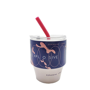 12oz <b>Double</b> <b>Wall</b> Vacuum Insulated Coffee Tumbler with Splash-proof Straw Lid - Product Image 1