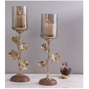 Support de bougie en métal finition noire, produit le plus vendu, accessoires de décoration pour fête de Noël, porte-bougie votive - Product Image 3