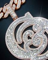 Elegante Collar de Plata de Ley 925 con Baño de Oro de 18K, Certificado, con Forma de Cruz, Estilo HipHop, Brillante, con Dijes Exclusivos