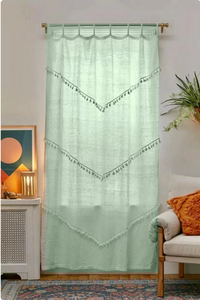 Indian Handmade 100% Pure Cotton Solid Blackout Rod Pocket Eco-Friendly All-Season <b>Curtains</b> Home Living Room Hall Bathroom - Product Image 3