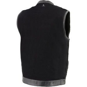 Gilet de motard en cuir pour hommes, vente en gros, personnalisable OEM ODM, veste sans manches pour moto, style vintage décontracté - Product Image 3