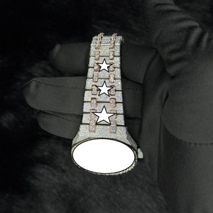 Nuevo Reloj Iced Out de Lujo Personalizable de Acero Inoxidable con Engaste Artesanal, Estilo Hip Hop, con Moissanita VVS, Precio de Fábrica - Product Image 6