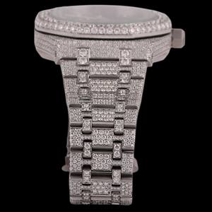 Hip Hop Style Exclusive Moissanite <b>Diamond</b> With Chronograph Black Dial Trendy Stainless Steel Band Man's <b>Diamond</b> Quartz <b>Watch</b> - Product Image 5