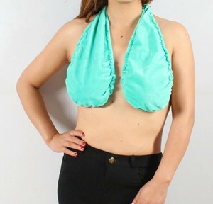 Soutien-gorge serviette réversible à bretelles, doux et absorbant, pour le bain, la douche, le spa, la plage, avec logo personnalisé, idéal pour les voyages - Product Image 5