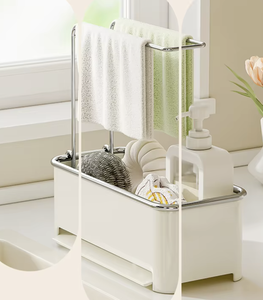Support de rangement suspendu pour éponge, brosse et torchon en métal, personnalisé OEM/ODM Vietnam, pour évier, organisateur de cuisine, égouttoir - Product Image 5