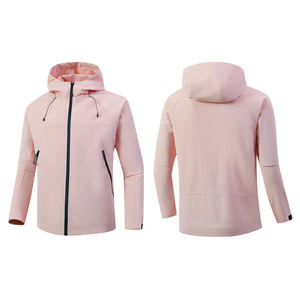 <b>Men</b> <b>Light</b> Blue Hooded Windbreaker <b>Jacket</b> With Zipper And Pockets Casual Outdoor Wear Autumn Season Polyester Material - Product Image 2