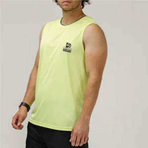 Débardeur de sport pour homme en coton 100% écologique, respirant, tricoté, avec logo personnalisé, séchage rapide - Product Image 2