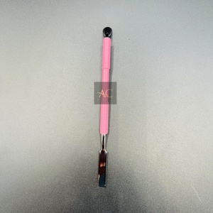 Professional Stainless Steel Double Ended Cuticle Pusher Cuticle Remover <b>Tool</b> with Pink Handle Nail Cleaner Manicure <b>Pedicure</b> - Product Image 3