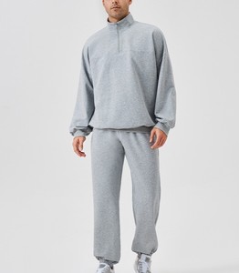 Custom Casual Winter Men's Embroidered Tracksuit <b>Set</b> Acid Wash Rhinestone Zip Hoodie Flare Jogger Sweatpants 100% Cotton - Product Image 1