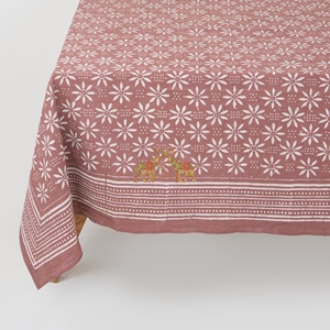 Mantel de Algodón con Estampado Floral Dabu de la India, Cubierta para Mesa de Comedor, Mantel Personalizable para Cocina - Product Image 5