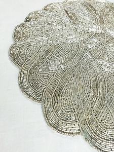 Elegant <b>Beaded</b> Embroidered <b>Placemats</b> Handmade Premium Table Mats for Dining Table Wedding Reception Party and Home Interior - Product Image 4