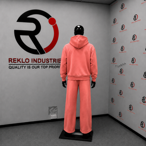 Conjunto Deportivo de Dos Piezas con Sudadera con Cremallera Completa Rosa Coral para Hombre, Logotipo Personalizado, Ropa Deportiva Informal para Correr, Conjunto Deportivo a Juego, Venta al Por Mayor - Product Image 4