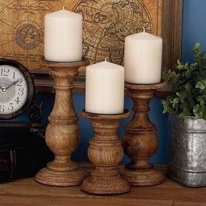 Support de bougie en bois fait main, dessus carré, design rustique, décoration d'intérieur, durable, conçu pour centre de table - Product Image 6