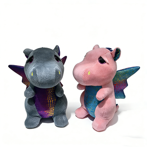 Customized baby dragon plush, iridescent scale dragon stuffed animal, <b>glitter</b> wing fantasy dragon toy - Product Image 3