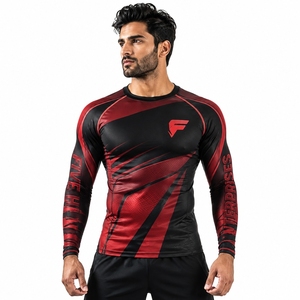 Rashguard de qualité, conçu avec des matériaux extensibles durables, respirant et confortable, coupe athlétique pour l'entraînement quotidien et les activités sportives. - Product Image 4