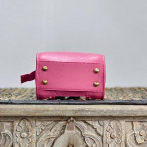 Bolso Speedy Pequeño de Cuero Genuino con Paneles de Piel de Vacuno y Detalles de Borlas, de Lujo para Viaje, en Rojo y Blanco, Gran Capacidad, Ligero - Product Image 3