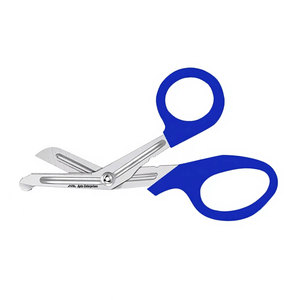 Tijeras de enfermería para traumatismos, de 5.5 pulgadas, azul real, de acero inoxidable alemán, para primeros auxilios, vendajes médicos de emergencia y corte utilitario - Product Image 3