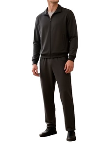 Men's Loose-Fitting Casual Sports Suits 2-Piece Set Sweatshirt Sweatpants 100% Cotton Fleece Quick Dry Winter Sportswear Solid - Product Image 3