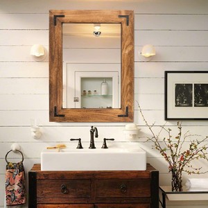 Miroir mural en bois écologique, design moderne du milieu du siècle, fait main et durable, léger, provenant de l'Uttar Pradesh - Vente en gros disponible - Product Image 6