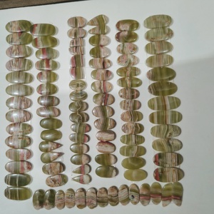 Boucles d'oreilles en jaspe vert naturel certifiées par un tiers, formes variées, paire pour la fabrication de bijoux, qualité supérieure - Product Image 2