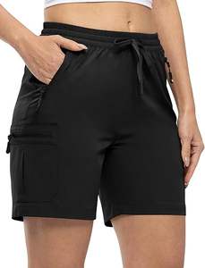 Pantalones Cortos Cargo Holgados para Mujer con Volantes Teñidos, Ligeros, de Secado Rápido, para Senderismo, Golf, Viajes, Camping, con Cremallera - Product Image 4