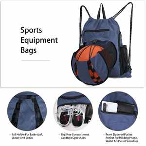 Sac à dos de sport résistant à l'eau Bagnex avec cordon de serrage, sac en toile personnalisé avec logo pour le basketball, la remise en forme, les voyages, unisexe - Product Image 5