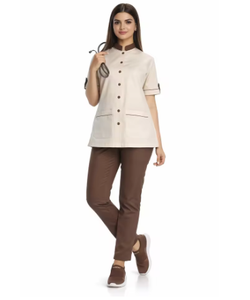 Ensemble d'uniformes médicaux confortables en tissu éponge polyester/rayonne pour femmes, infirmières, vente en gros, pour salons de beauté, unisexe, avec aiguille - Product Image 2