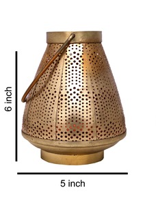 Lámpara de Vela Metálica Hecha a Mano Estilo Marroquí Vintage para Uso en Interiores, Exteriores, Hogar, Jardín y Bodas - Product Image 5