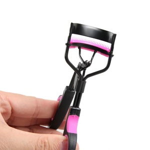 Recourbe-cils pour femme avec peigne et pince à épiler pour faux cils, pince cosmétique, recourbe-cils rechargeable en plastique bleu et violet - Product Image 3