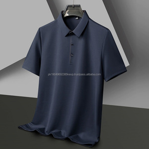Camisa Polo de Manga Corta para Hombre, Diseño Personalizado con Logotipo Bordado, Informal, Transpirable, Ligera, para Verano, Estilo Ejecutivo, Cuello Solapa, Color Sólido - Product Image 2