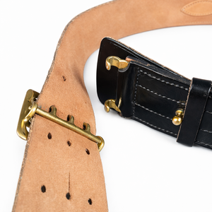 Cinturón Sam Browne de Cuero Genuino con Correa Cruzada para el Hombro – Estilo Clásico de Uniforme, 34 Pulgadas - Product Image 6