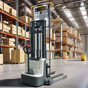 Desain baru Stacker palet listrik Walkie pengangkat tangan hidrolik 1M 3M bertenaga baterai 2 Ton kapasitas Lithium forklift penjualan - Product Image 5