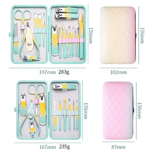 Ensemble de coupe-ongles en acier inoxydable, Kit de manucure et pédicure, outils de toilettage avec étui de voyage, ensemble de toilettage pour adultes, 10, 12 ou 18 pièces - Product Image 3