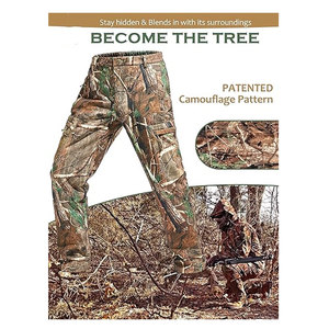 Pantalon en coton léger pour homme, coupe droite, taille élastique, style vintage, imprimé camouflage, imperméable, respirant et écologique - Product Image 4