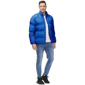 Chaqueta Bomber de Nylon con Cuello Alto, Estilo Puffer, Transpirable y Elegante, de Marca de Lujo Personalizada para Hombre, Chaquetas Puffer de Béisbol con Cierre Raglán - Product Image 3