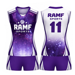 Tenues de volley-ball sur mesure fabriquées en usine, vêtements d'équipe, sublimation professionnelle, uniforme de volley-ball de haute qualité pour adultes - Product Image 1