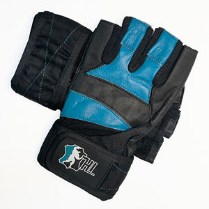 Gants de musculation professionnels bleu turquoise vif avec bandes de maintien robustes pour les poignets |   Poignée antidérapante de qualité supérieure pour un équipement de musculation ultime - Product Image 6