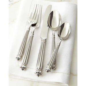 Juego de cubiertos clásico de acero inoxidable con mango forjado a mano, apto para lavavajillas, para bodas y cenas en casa. - Product Image 4