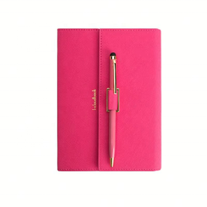 Luxury Elegance Multifunctional <b>A5</b> B6 <b>Notebook</b> Girls Gift Flexible PU Leather Cover <b>Spiral</b> Pen Holder Journal Diary Custom Color - Product Image 1