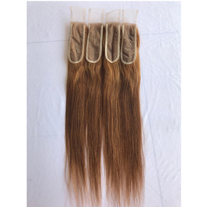Cheveux lisses péruviens 100% de qualité supérieure, très demandés # Extensions de cheveux humains en dentelle longue 4 couleurs avec closure 2x6 à prix réduit - Product Image 1