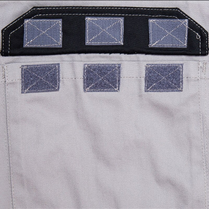 Waterproof Work Bib Overalls Light Grey Adjustable Shoulder <b>Straps</b> Reinforced <b>Knee</b> Pockets - Product Image 4