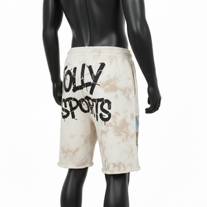 Pantalones Cortos para Hombre con Lavado Ácido, Algodón de Alta Calidad, Felpa de 320 GSM, Estilo Urbano, Diseño de Paneles, Logotipo Impreso - Product Image 5