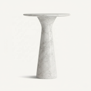 Table d'appoint moderne minimaliste en marbre naturel, disponible en plusieurs options de marbre - Product Image 4