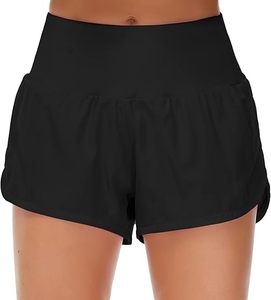 Meilleurs shorts de course DENEZE SPORTS pour femmes, taille haute, en spandex, légers, séchage rapide, pour la gym, l'entraînement, le fitness et l'athlétisme - Product Image 1