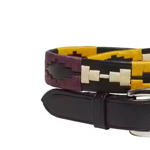 Cinturón de Polo Ecuestre de Cuero Genuino Clásico para Hombre, Personalizado al por Mayor, Accesorio de Equitación Bordado - ODMOEM - Product Image 4