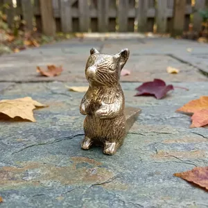 Brass Beaver <b>Door</b> <b>Stop</b> Rustic Outdoor Decorative Animal Shape Tabletop Home Entryway Accent - Product Image 1