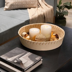 <b>Decorative</b> Handmade Wooden Bowl Bohemian Style <b>Decorative</b> Tray With Stitched Edge For Home <b>Decorating</b> <b>Decorative</b> Gifting - Product Image 5
