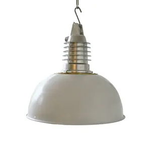 Industrial loft half dome hanging lamp