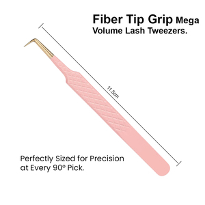 Pinzas para Extensión de Pestañas con Punta de Fibra a 90 Grados, Pinzas para Volumen con Punta de Fibra, Pinzas para Pestañas con Logotipo Personalizado por Bahasa Pro - Product Image 6
