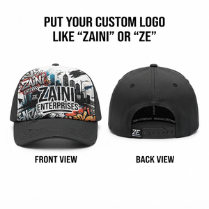 Gorra Trucker Premium para Niños, 210 GSM, Poliéster, Logotipo Personalizado por Sublimación, Estructurada, 5 Paneles, Negra, Malla Transpirable, para Exteriores - Product Image 1